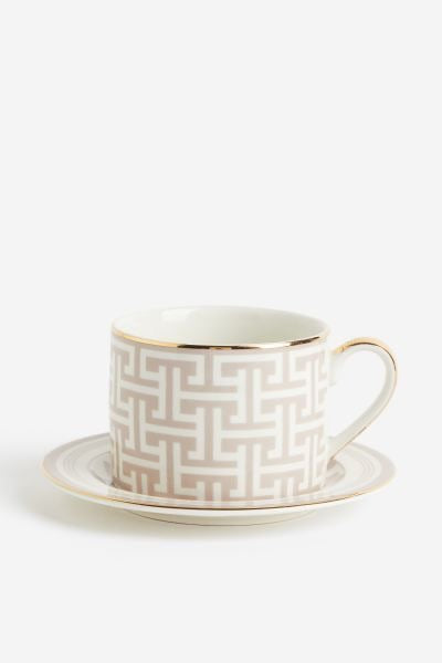 Maze Porcelain Mug - Cream Set