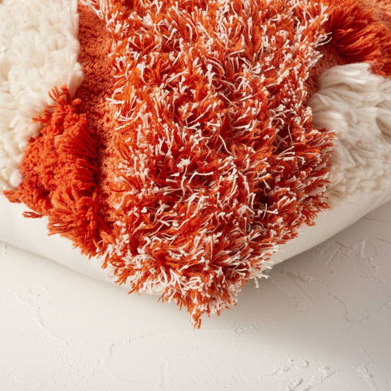 Textured Tufted Square Throw Cushion