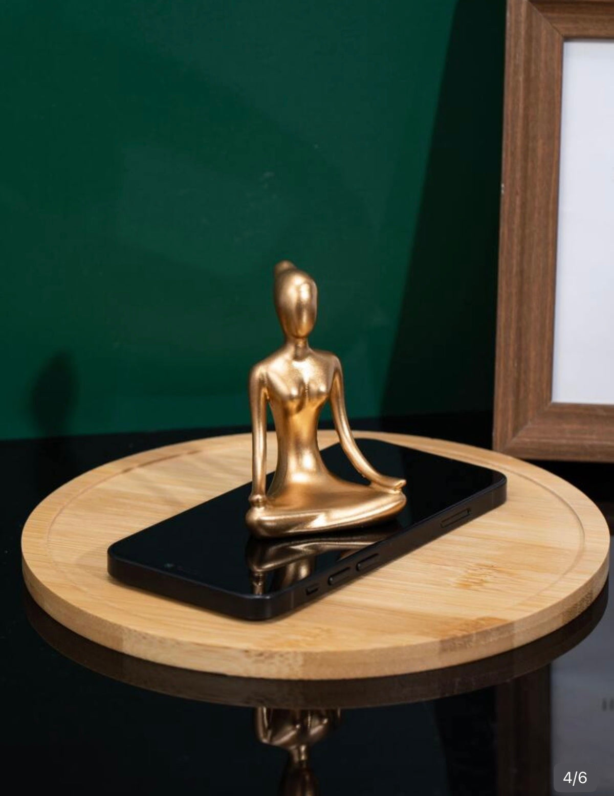 Gold Meditation Figurine
