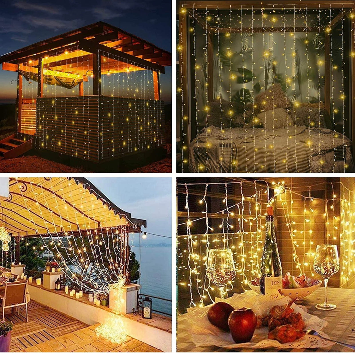 Solar Powered Curtain Lights
