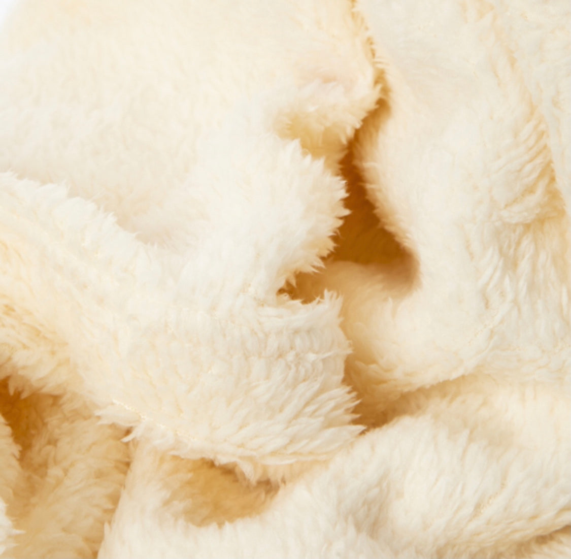 Cream Sherpa Throw Blanket