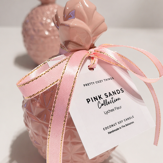 Pink Sands Coconut Soy Candle PineappleJar