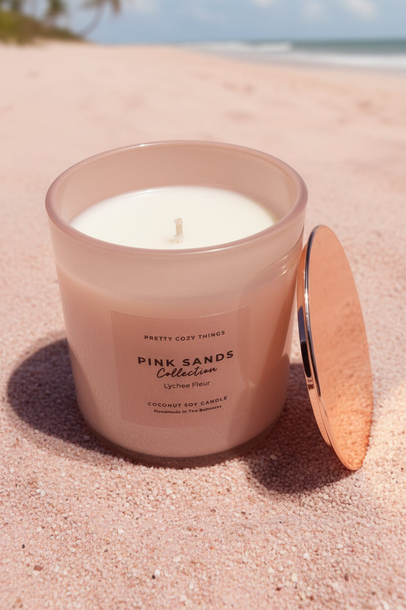 Pink Sands Coconut Soy Candle 12 Oz.