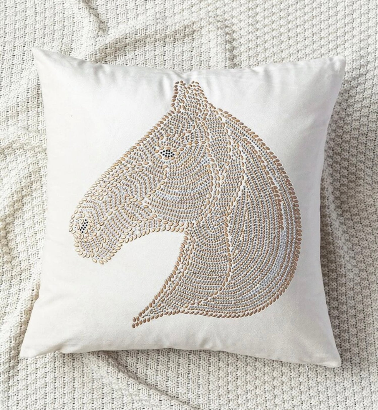 Diamond Horse Decor Throw Cushion.