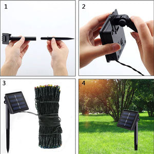 72FT Solar String Lights