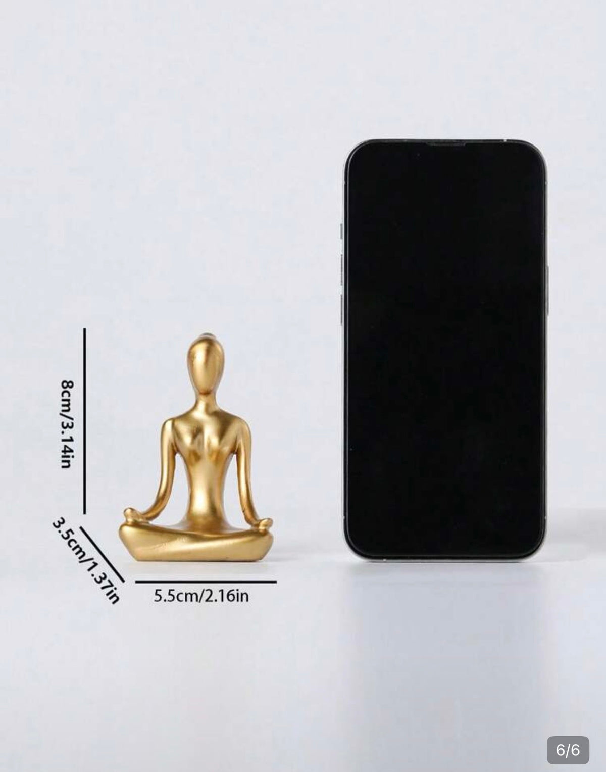 Gold Meditation Figurine