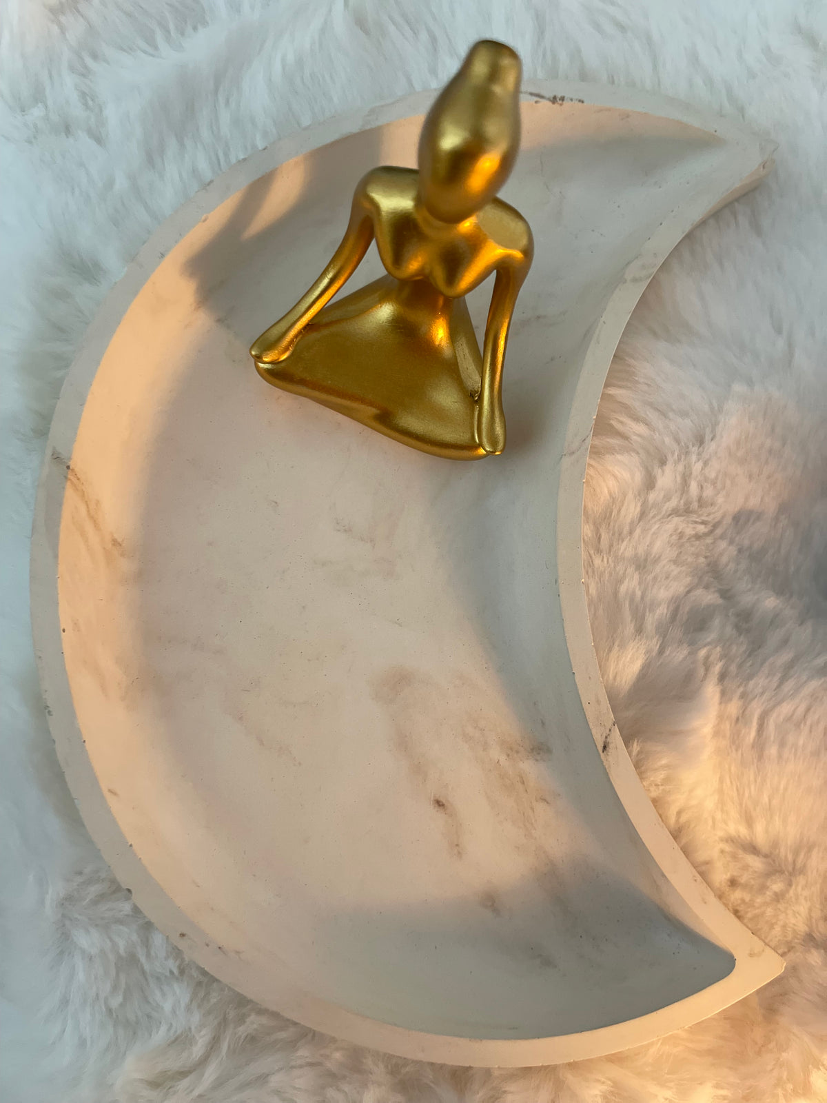 Gold Meditation Figurine